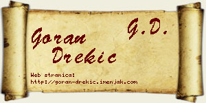 Goran Drekić vizit kartica